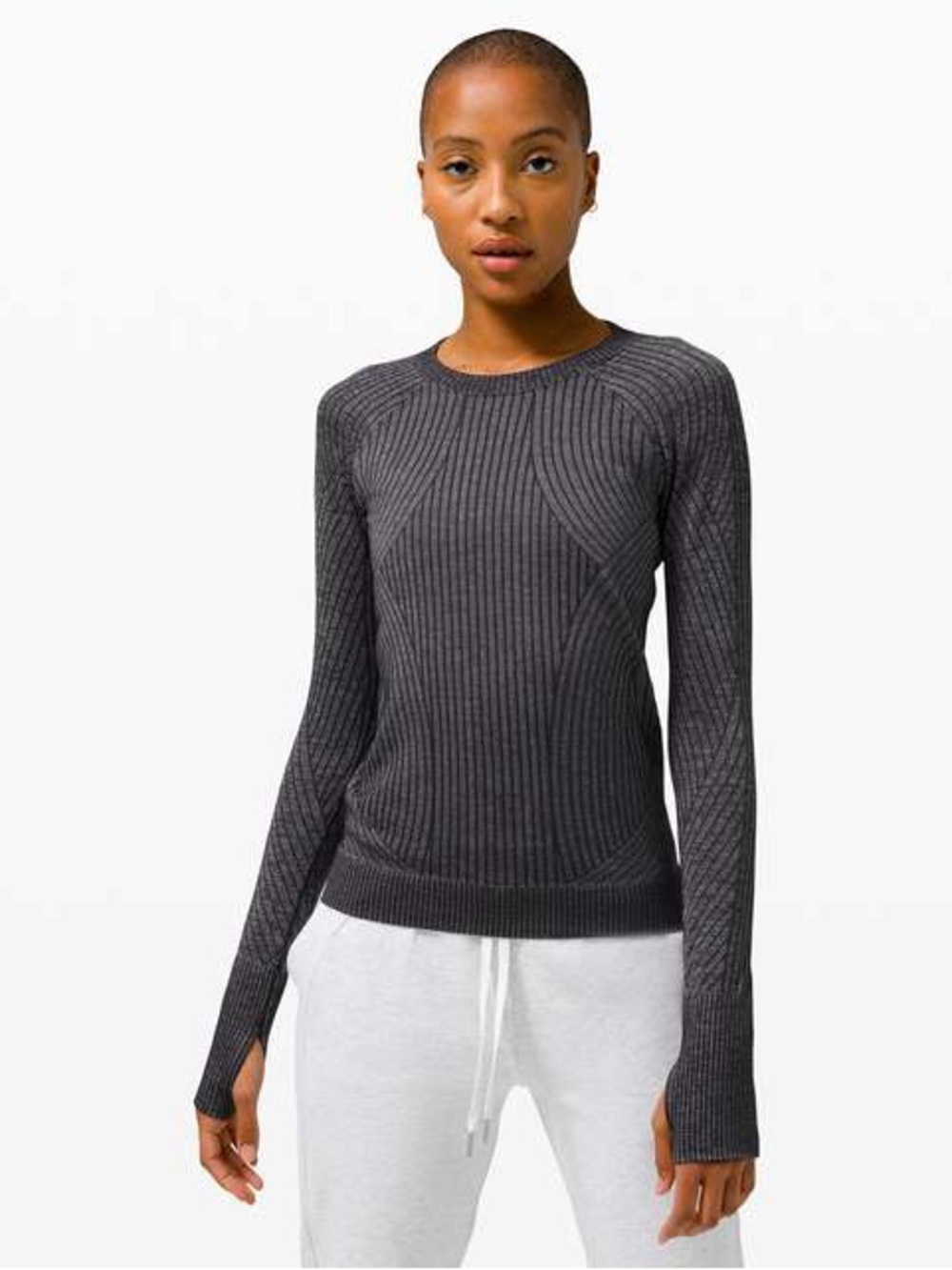 lululemon athletica Rest Less Pullover Heathered Gray Long-Sleeve Crewneck